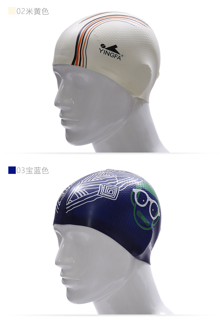 Anh tóc chính hãng silicone không nhăn hạt bên trong không thấm nước chống trượt mũ ấm unisex 	mũ trùm đầu khi bơi