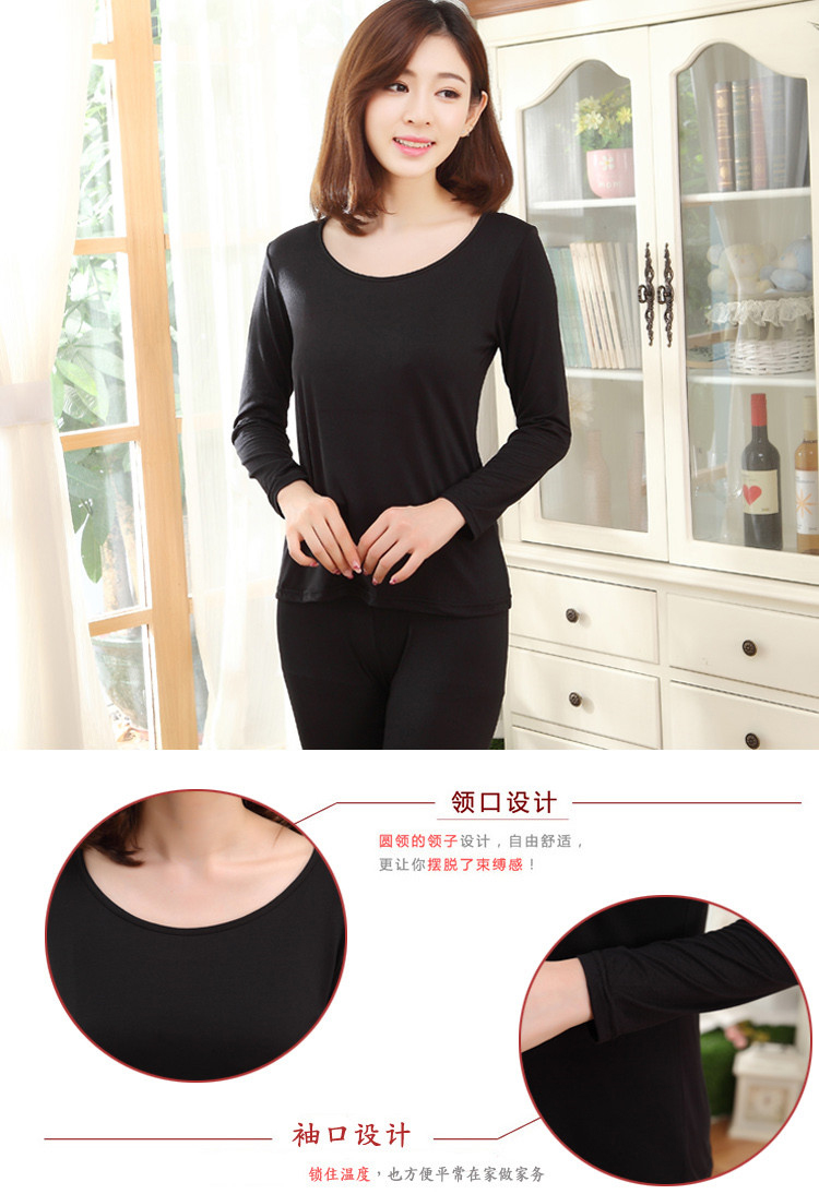 Áo nhung dày của phụ nữ nhiệt đồ lót mùa thu và mùa đông cotton rộng kích thước lớn Qiuyi Qiuku phù hợp với áo len cotton quần áo giữ nhiệt nam trung niên
