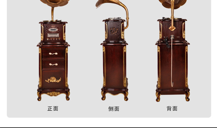 [Rain Lane] Đồ trang trí nội thất phòng khách Đồ cổ Gramophone Trang trí quà tặng sáng tạo Thẻ USB 	đầu đĩa than audio technica at lp60	