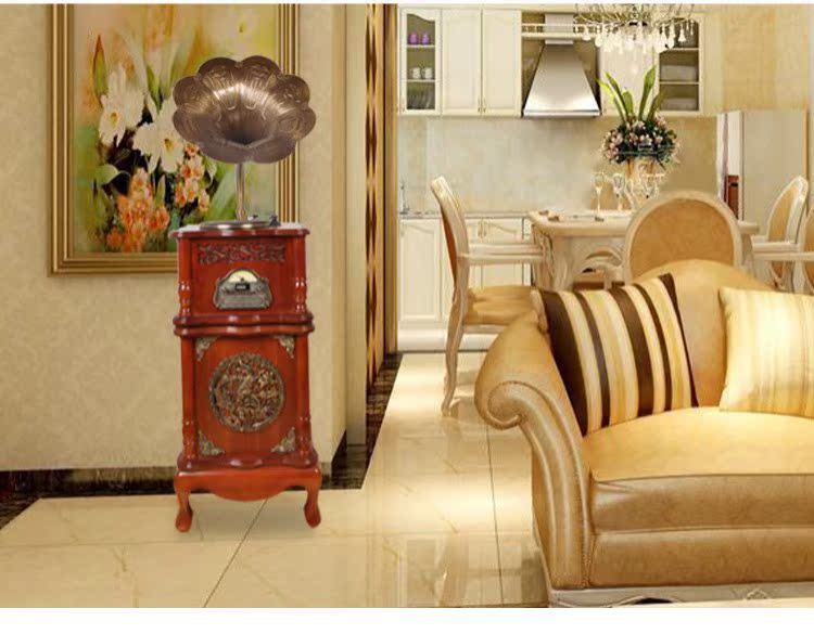 máy phát nhạc đĩa Rain Lane Antique Recorder Big Horn Vinyl Recorder Solid Wood Gramophone Record Player Chính hãng 	máy nghe nhạc đĩa than sony