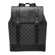 Классическая Plaid Double Shoulder Bag Mens Fashing Business Casual Большой Вместимость Рюкзак Тренд 100