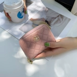 Картхолдер, короткая сумка через плечо, модное желтое кожаное сверло из жемчуга с молнией, из натуральной кожи, коллекция 2023, на удачу, воловья кожа