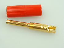 Brand new British DELTRON gold-plated 4mm red banana plug speaker plug speaker amplifier pure copper connector