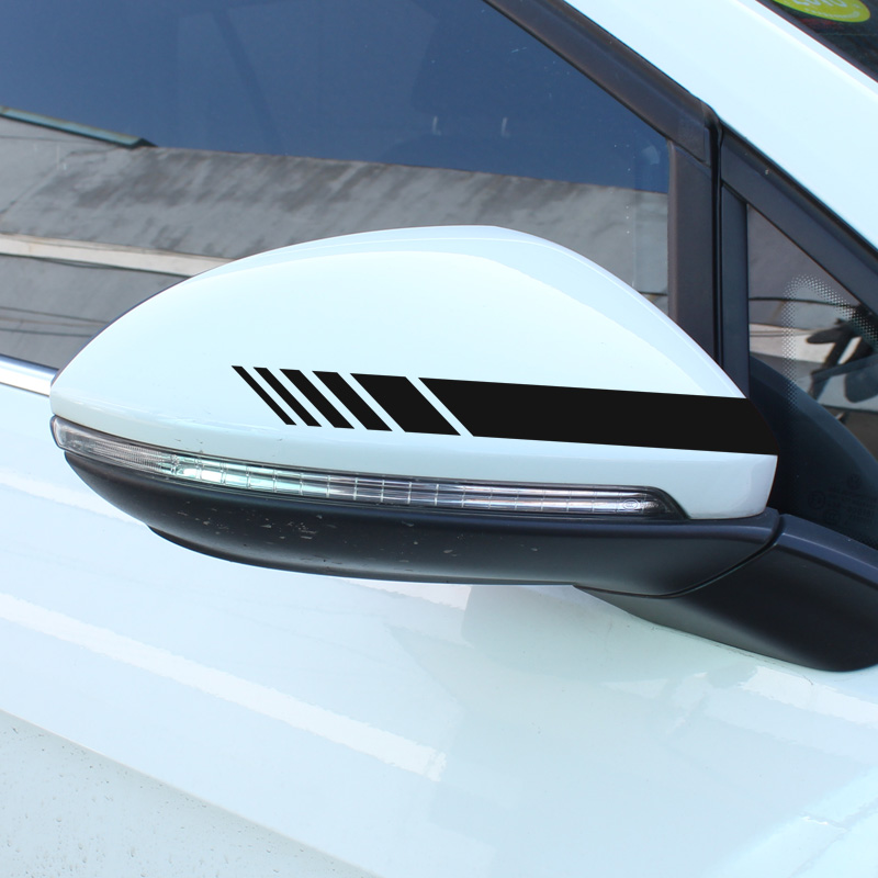 Car sticker KK film rear mirror stripe personality decorative car sticker mirror sticker Modified decal pull flower