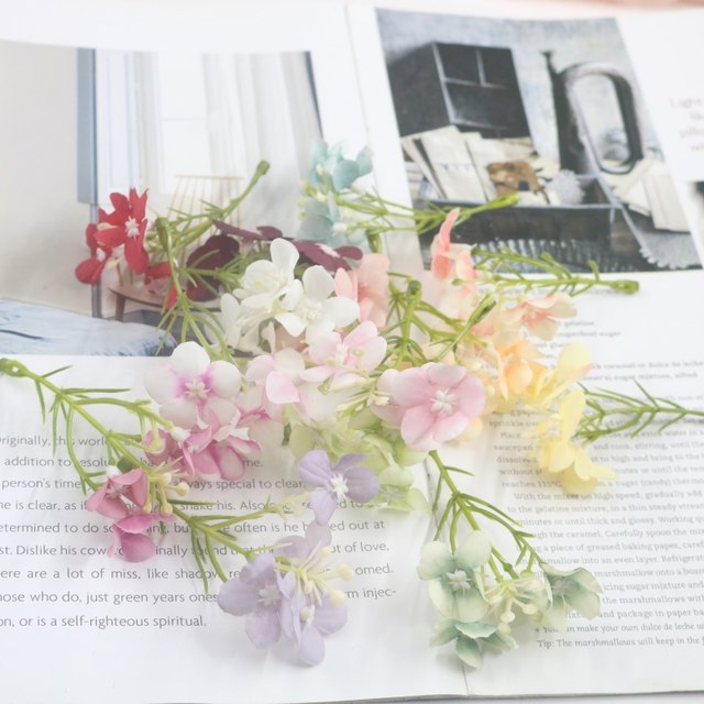 ins style simulated hydrangea bouquet diy handmade straw hat garland ອຸປະກອນການອຸປະກອນເສີມຜົມອຸປະກອນການຍິງ huagumei