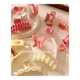 Брендовая розовая большая заколка для волос, заколка-крабик, милый аксессуар для волос, акула