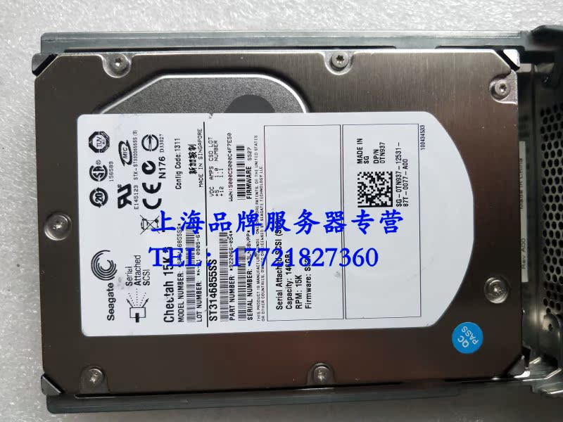 DELL TN937 146G 15K5 3.5 inch SAS hard drive ST3146855SS Shanghai stock