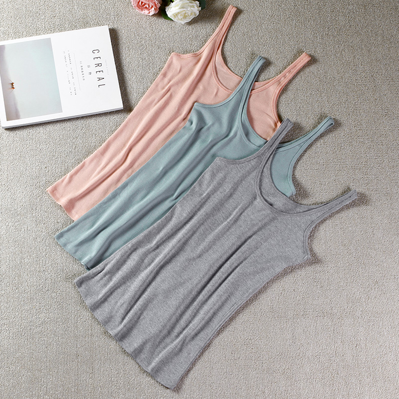2018 mùa hè mới mỏng đáy áo sơ mi sling nữ sanding hoang dã màu rắn thời trang đàn hồi vest
