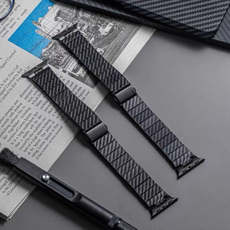 Suitable for Apple Watch Iwatchs10 Carbon Fiber Pattern Resin Armor Protective Case Applewatch98765Se Suitable for Apple Watch Iwatchs10 Carbon Fiber Pattern Resin Armor Protective Case Applewatch98765Se