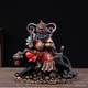 Brass Zhao Gongming statue five-way God of Wealth Wu Wealth God riding a tiger like Marshal Zhao black face Zheng Wealth God Brass ornaments