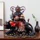 Brass Zhao Gongming statue five-way God of Wealth Wu Wealth God riding a tiger like Marshal Zhao black face Zheng Wealth God Brass ornaments