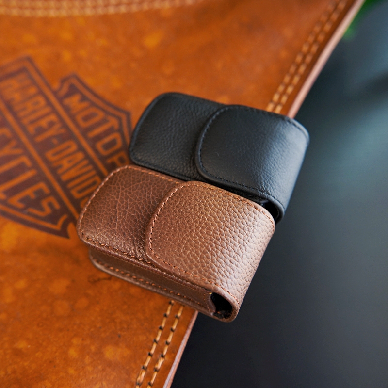 Genuine Leather Cowhide Glasses Case, Foldableable Reading Glasses Case, Wearable and Clipable Belt, Built-In Anti-Pressure Hard Shell Glasses Hanging Bag Genuine Leather Cowhide Glasses Case, Foldableable Reading Glasses Case, Wearable and Clipable Belt, Built-In Anti-Pressure Hard Shell Glasses Hanging Bag