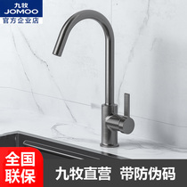 Nine Shepherd JOMOO Gun Grey Kitchen Wash Basin Hot and cold taps Home zinc alloy Kitchen Taps 33080