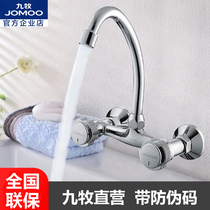 JOMOO Jiu Mu all-copper basin sink kitchen double-in-wall hot and cold faucet 241-255