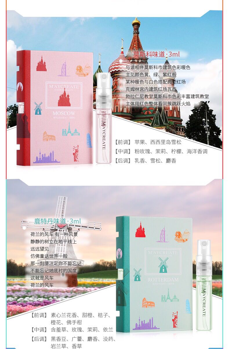 Nghiên cứu thể hình Thành phố Series Nước hoa mẫu 3ml Hương thơm tươi mát và lâu dài Hộp quà tặng sinh viên nam và nữ nước hoa tommy