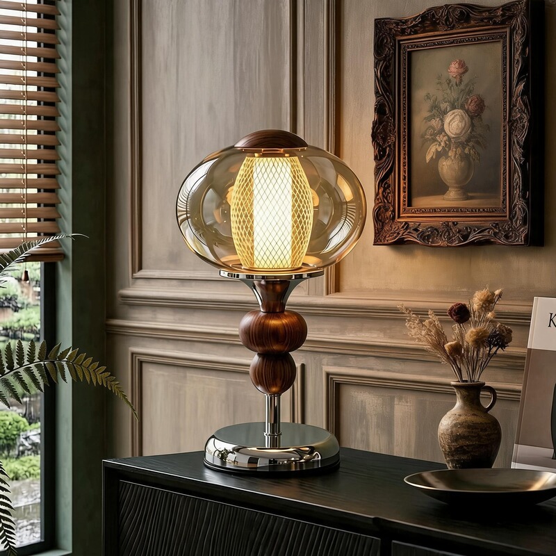 Vintage Style Table Lamp, Solid Wood, Rechargeable, Touch-Controlled, Bedroom Bedside Lamp, Living Room Decorative Piece, Ambiance Light, Camping Night Light Vintage Style Table Lamp, Solid Wood, Rechargeable, Touch-Controlled, Bedroom Bedside Lamp, Living Room Decorative Piece, Ambiance Light, Camping Night Light