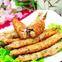 Asian fishing port seaweed multi-spring fish wrapped powder multi-spring fish crispy multi-spring fish roe full Western food fried fish 800g