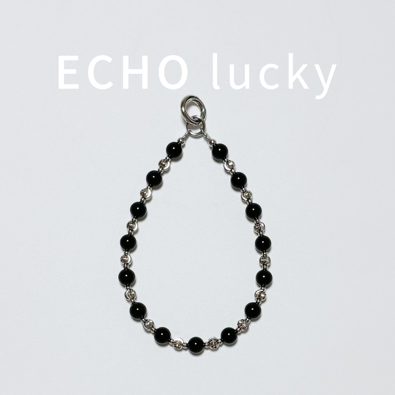 Echo Lucky High-Quality Natural Black Agate Hand-Held Short Chain Mobile Phone Keychain Bag Pendant Accessory