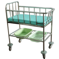 Medical stainless steel stroller crib newborn stroller push bed