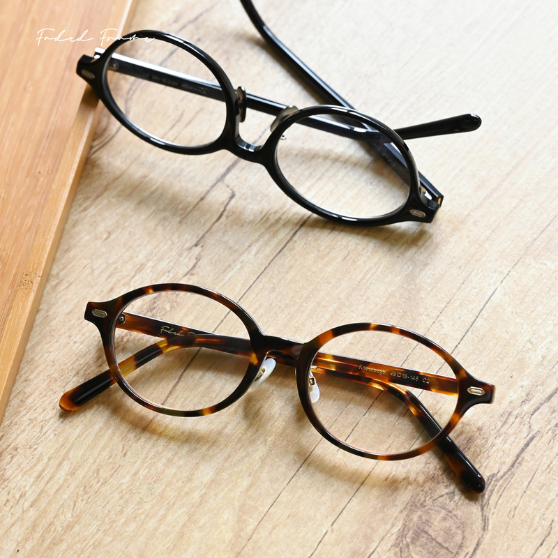 Nerd Glasses Natural Mother-Of-Pearl Nose Pads High School of Arts and Literature Male and Female Myopia Retro Oval Tortoiseshell Frames
