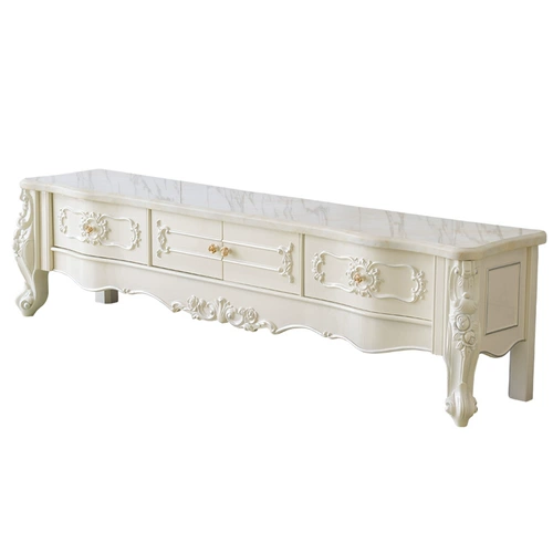 Европейский стиль мраморной телевизионный шкаф Группа кофейный столик Группа Гостиная простая земля французская простая европейская телевизионная комбинация