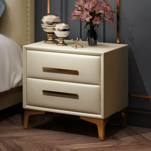 Пост -Модерный легкий роскошный прикроватный шкаф простой мини -прикроватный