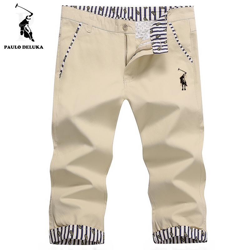 Paul Shorts Men's Summer Business Casual Pure Cotton Golf Embroidered Workwear Mid-Length Pants Beach Sports Capri Pants Paul Shorts Men's Summer Business Casual Pure Cotton Golf Embroidered Workwear Mid-Length Pants Beach Sports Capri Pants