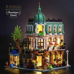 Street View House Building Model Corner Boutique Hotel Educational Assembly Toy Boy Building Blocks High Difficulty Adult Version