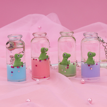 Creative cute Net Red Bull bottle gel pen fun decompression floating dinosaur liquid flow student black water pen