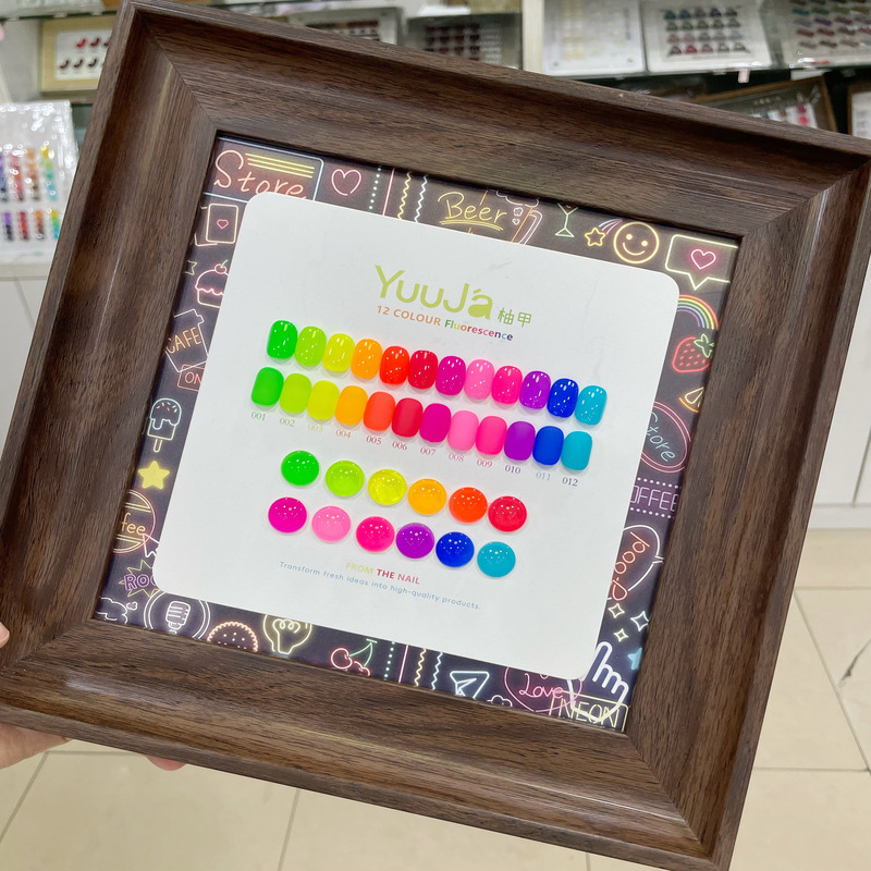New Product 12-Color Fluorescent Dopamine Candy Color Macaron Neon Rainbow Candy Seven-Color Lemon Yellow Nail Polish