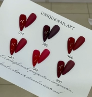 Бордовый цветовой круг, 6 цветов