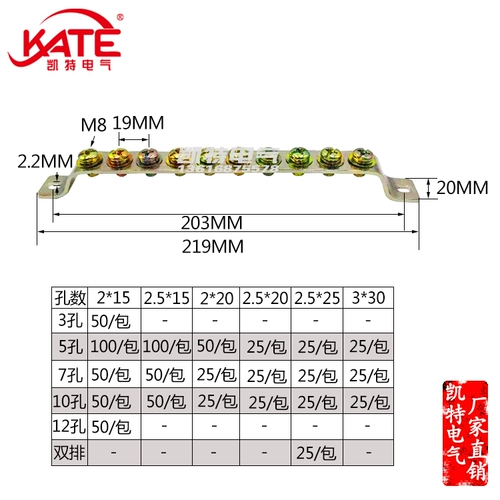 10 kole elves 2,5*20 Общая длина 219 Bonatos Zero -Ground Распределение проводки преобразованная медная строка KT054