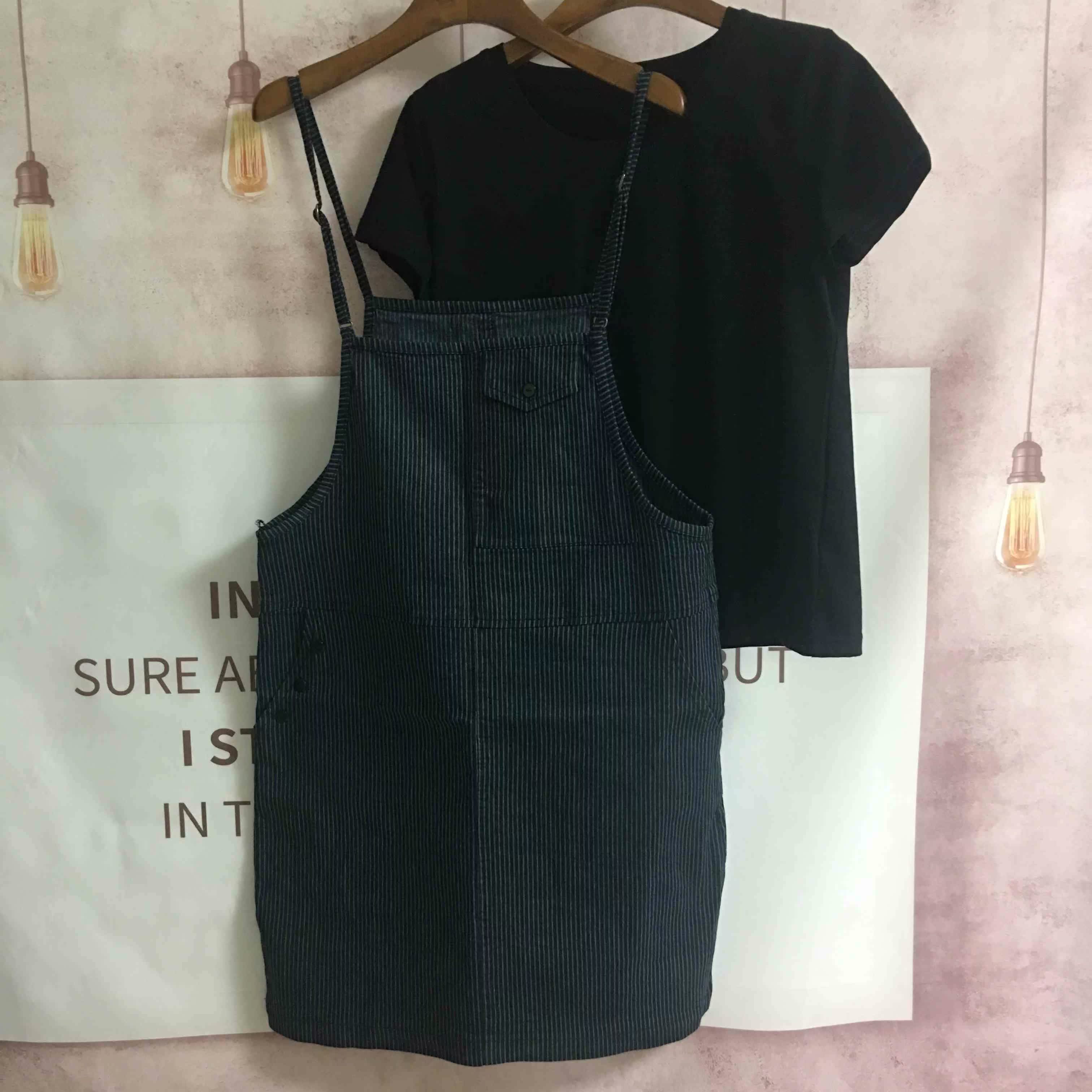 Đầm sọc mới 2018 phiên bản Hàn Quốc mùa hè đầm quây mỏng + Đầm thun hai dây từ sản xuất và bán hàng - Sản phẩm HOT váy 2 dây body