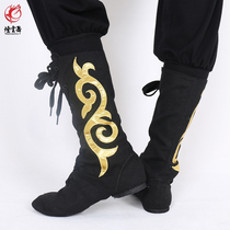 Yan Yun dance canvas cowhide Mongolian Tibetan folk dance soft bottom shoes boots male and female repertoire leather boots riding boots