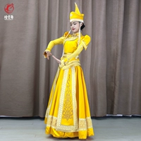 Желтый комплект, платье, ремень, аксессуар для волос