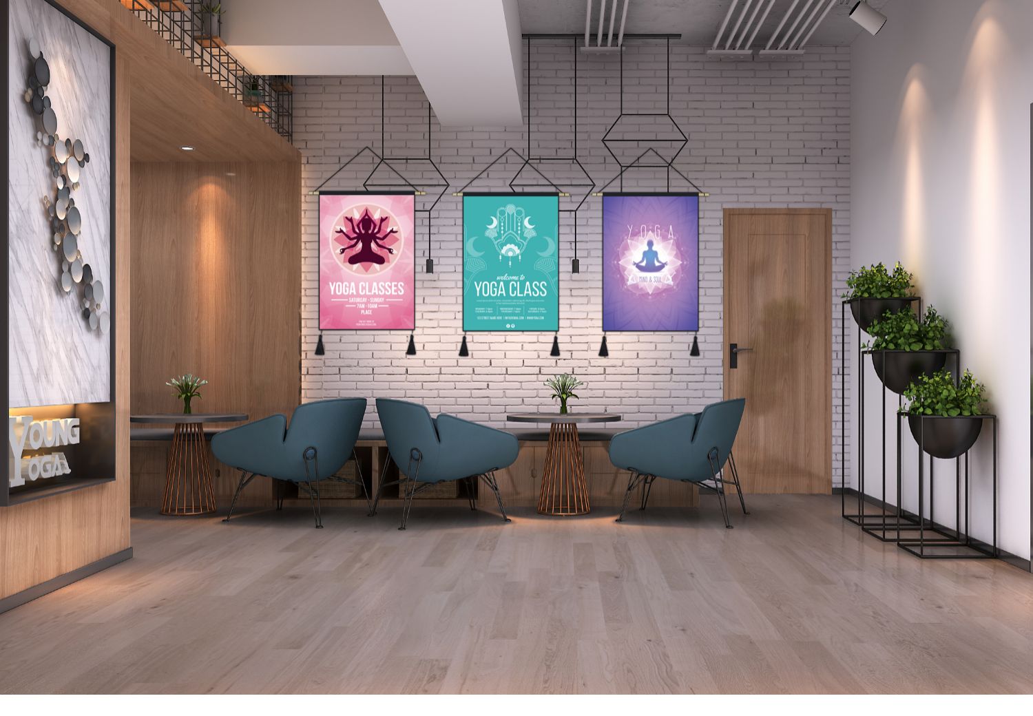 Yoga phòng tập thể dục trang trí tường vải treo tranh sức khỏe tùy chỉnh vải vẽ tranh tường nền treo tường tấm thảm - Tapestry thảm decor phòng ngủ