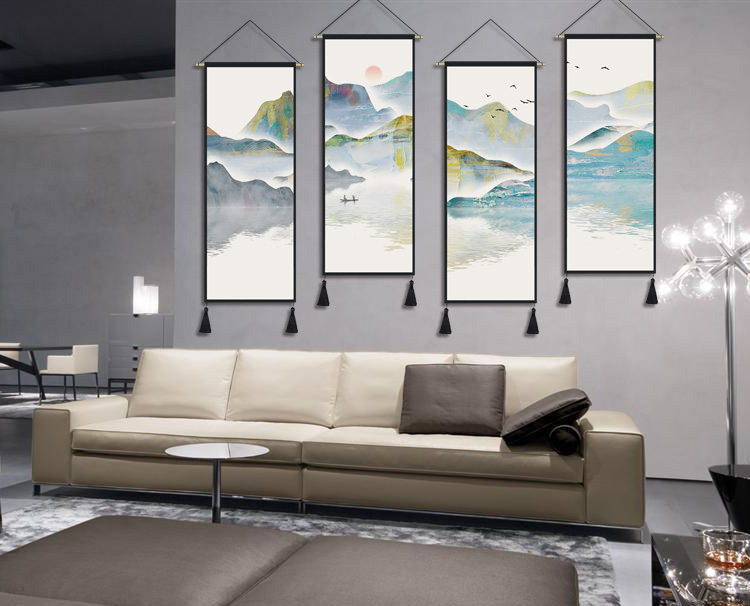 New gió Chinese bức tranh phong cảnh nền phòng ngủ sống tấm thảm vải tùy chỉnh bức tranh vải lối trang trí tấm thảm - Tapestry thảm treo tường trang trí