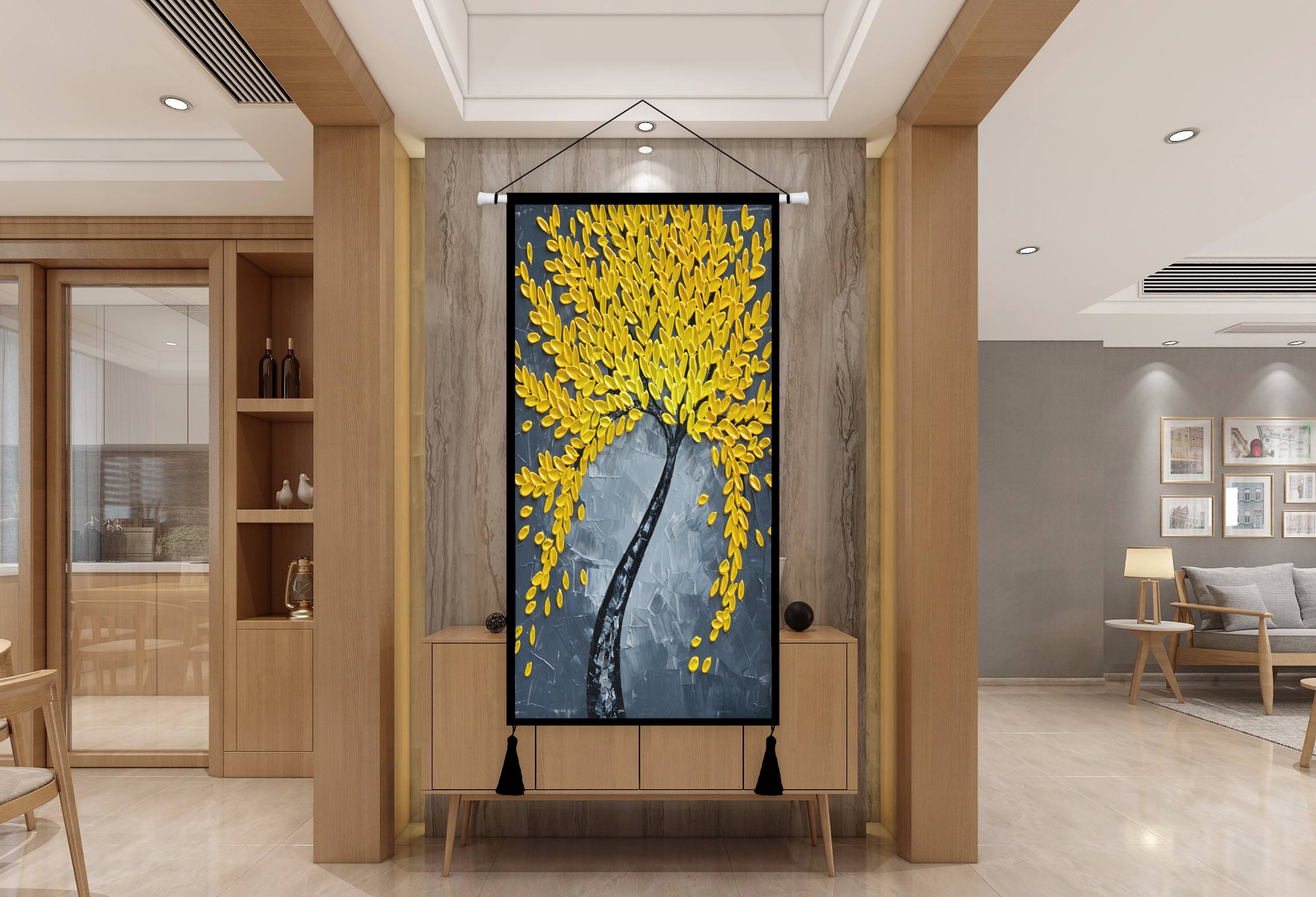 B & B vải trang trí may mắn may mắn vải sơn tường trang trí phòng khách hiên tấm thảm tấm thảm tường phòng ngủ phong thủy - Tapestry thảm trang trí phòng khách đẹp