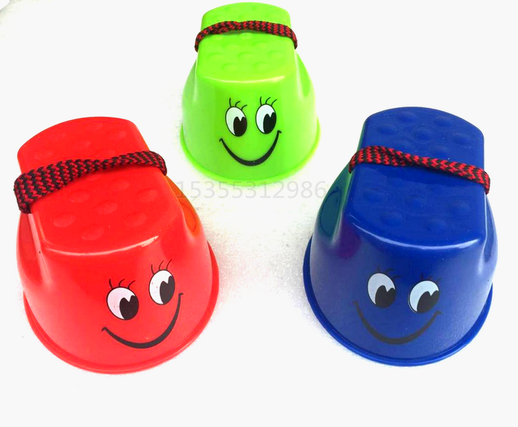 Thickened Smiley Face Stilts Kindergarten Children Feel Integrated Equipment Balance Animals Outdoor Toy Sports Instruments