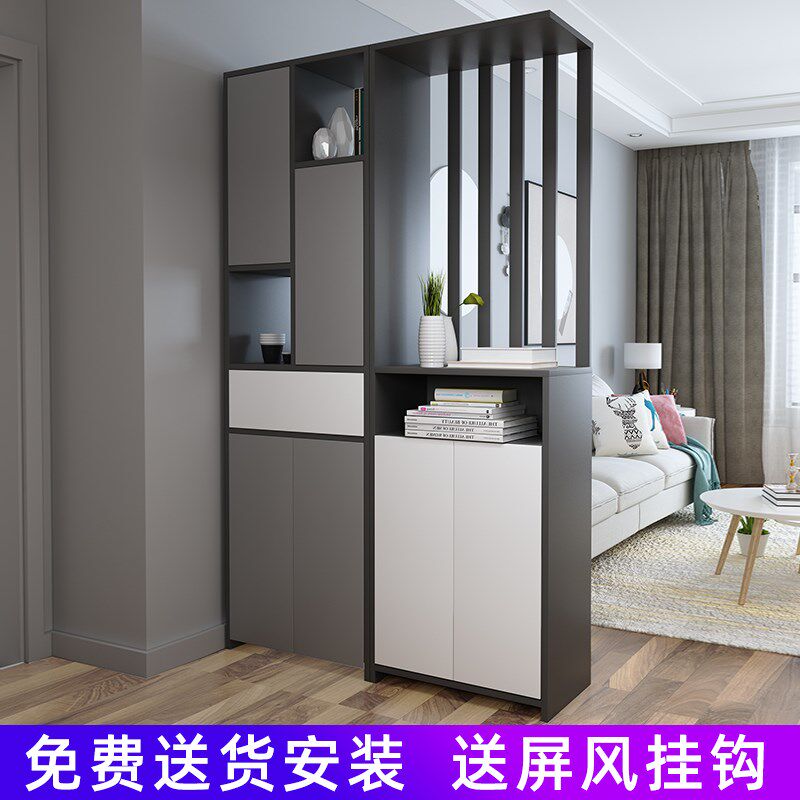Nordic Door Hall Small Family Type Partition Shoe Cabinet Entrance Screen Storage Wine Cabinet Living-room Modern Brief About Entrance Door Xuan Guan Cabinet
