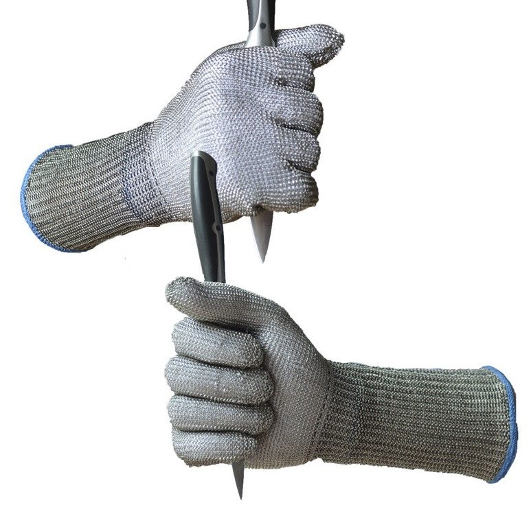 Labor protection steel wire iron gloves kill fish, cut meat, cut wood, carry glass metal cut long anti-cut gloves