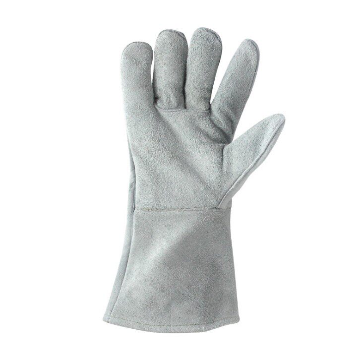 Wittersee 10-2112 grey cow two-story leather-burnt electro-welded flame-proof and abrasion-resistant welding conventional welding glove