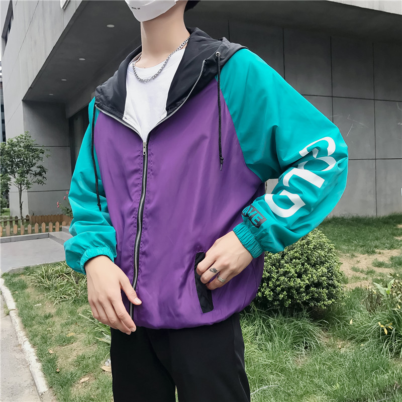 Hồng Kông gió mùa xuân sang trọng áo khoác nam và mùa thu mỏng Hàn Quốc phiên bản hip hip hop loose-fitting đẹp trai phù hợp với áo khoác bóng chày.