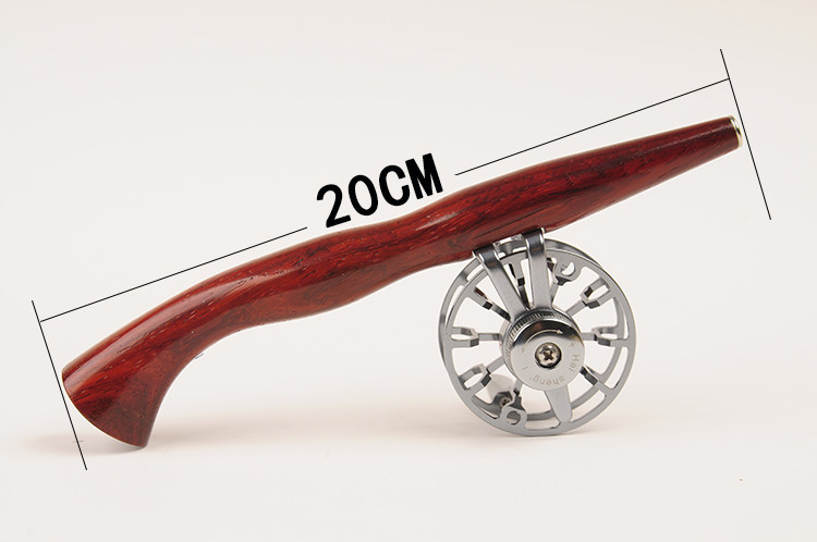 Ice удочкой 实木冰钓竿红花梨手柄鱼竿超短40cm/50cm冬钓竿便携冰钓杆梢实心