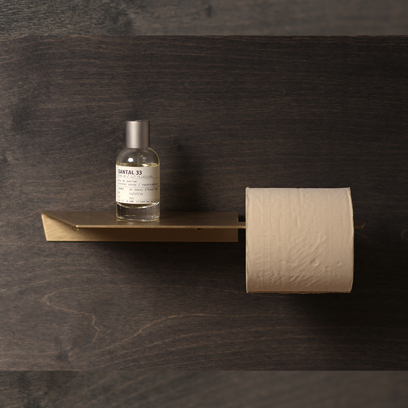 Brass Simple Tissue Holder Storage Rack