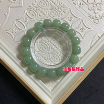 Natural aventurine old type bead bracelet 11*12mm single circle jade bracelet womens jade bead single bead real jade bracelet