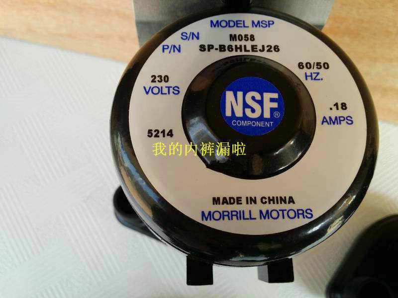 Molly motor ten thousand Lido Ice machine Water pump NSF0 18A Manic tile ice machine accessories Sheung Shui motor