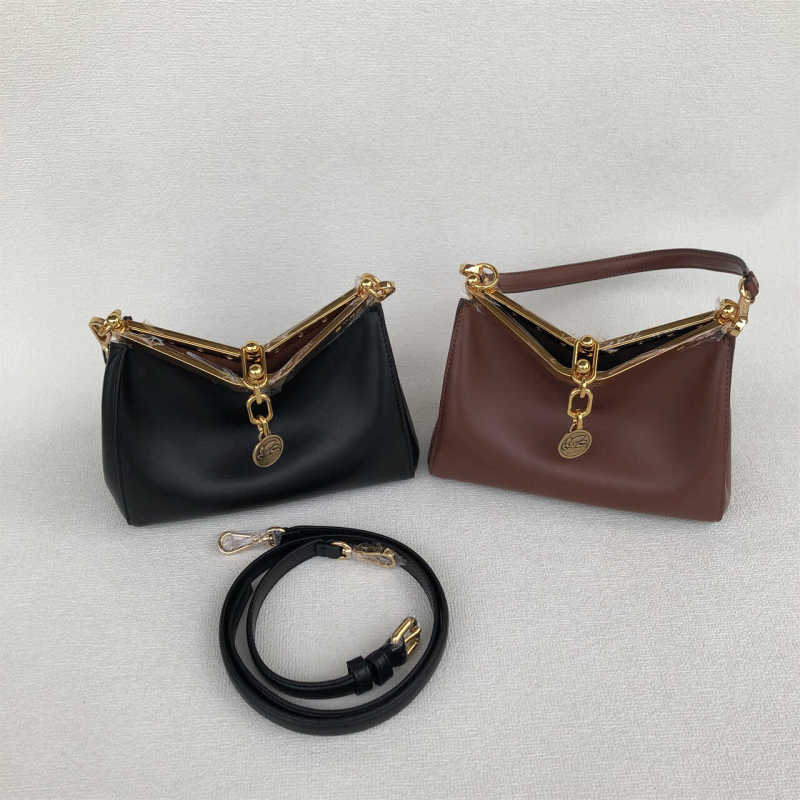 New Product Etro Zhang Yuqi Same Style Ai Chuo Vela Mini Leather V-Shaped Buckle Shoulder Bag Underarm Bag Clasp Handbag New Product Etro Zhang Yuqi Same Style Ai Chuo Vela Mini Leather V-Shaped Buckle Shoulder Bag Underarm Bag Clasp Handbag