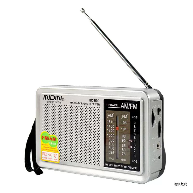 INDIN FM Radio AM FM Người cao tuổi Loa mini Âm thanh Máy nghe nhạc cầm tay Walkman - Máy nghe nhạc mp3