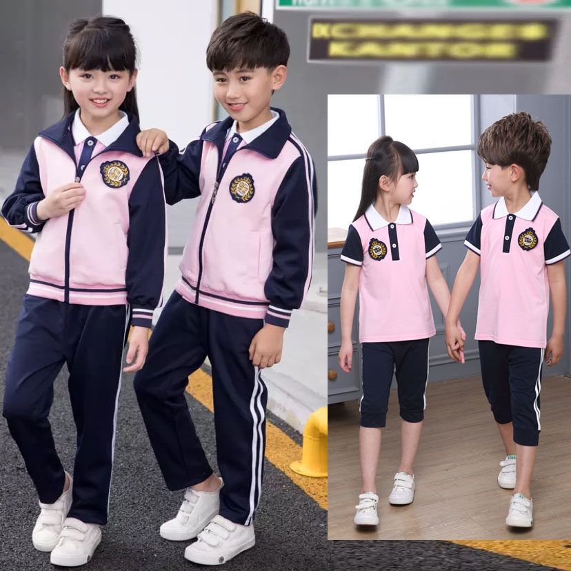 Elementary school uniforms summer T-shirt 3 sports meeting class clothes children's suit spring and autumn clothing custom kindergarten garden uniform three-piece set